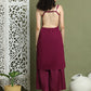 Chic Backless Designer Kurta with Palazzo ( JOKPL 2137PR 1577 Purple )