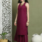 Embroidered Rayon Kurta With Palazzos ( JOKPL 2137P 1579 Purple )