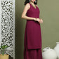 Embroidered Rayon Kurta for Women ( JOK 1579 Purple )