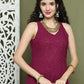 Embroidered Rayon Kurta for Women ( JOK 1579 Purple )