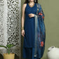 Embroidered Rayon Kurta Palazzos With dupatta ( JOKPL 2137Pe D66Pe 1579 Peacock )
