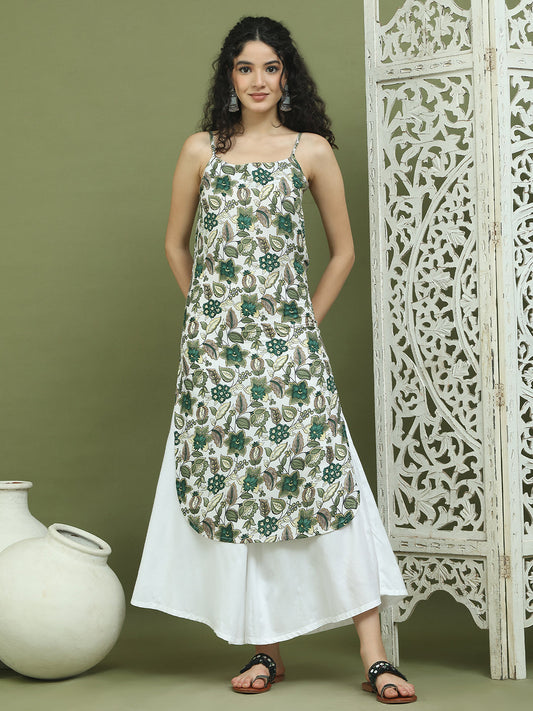 Foil Printed Rayon Kurta With Palazzos ( JOKPL 2137W 1573 Green )