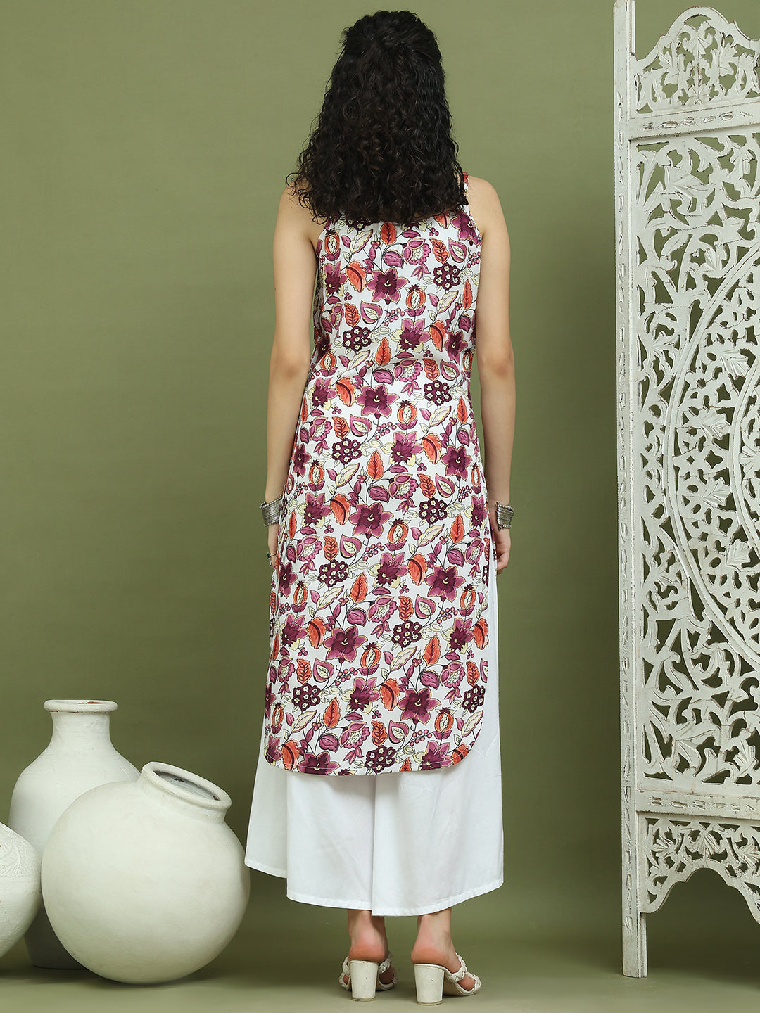 Foil Printed Rayon Kurta With Palazzos ( JOKPL 2137W 1573 Purple )