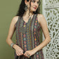 Foil Printed Rayon Kurta ( JOK 1574 Navy )