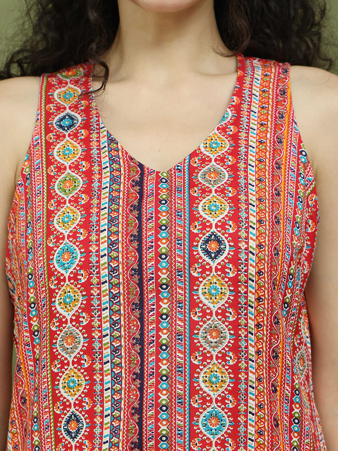 Foil Printed Rayon Kurta ( JOK 1574 Red )