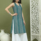 Foil Printed Rayon Kurta With Palazzos for Women ( JOKPL 2137W 1575 Blue )