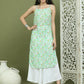 Women's Floral Printed Rayon Kurta ( JOK 1578 Green )