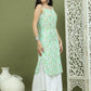 Women's Floral Printed Rayon Kurta ( JOK 1578 Green )