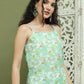 Women's Floral Printed Rayon Kurta ( JOK 1578 Green )