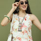 Printed Rayon Kurta Palazzo Set ( JOKPL 2137W 1580 White )