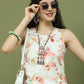 Printed Rayon Kurta for Women ( JOK 1580 White )