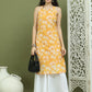 Printed Rayon Kurta for Women ( JOK 1580 Yellow )
