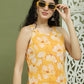 Printed Rayon Kurta for Women ( JOK 1580 Yellow )