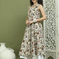 Foil Printed flared kurta pallazos set ( JOKPL 2137W 1581 Brown )