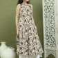 Foil Printed flared kurta pallazos set ( JOKPL 2137W 1581 Brown )