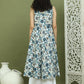 Foil Printed flared kurtas ( JOK 1581 Navy )