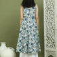 Foil Printed flared kurta pallazos set ( JOKPL 2137W 1581 Navy )
