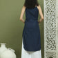 Screen Printed Pure Cotton Kurta With Palazzos ( JOKPL 2137W 1582 Navy )