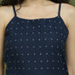 Navy Blue Screen-Printed Cotton Kurta ( JOK 1582 Navy )