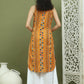 Foil Printed Rayon Kurtas for Women ( JOK 1583 Mustard )