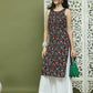 Women's Printed Rayon Kurtas ( JOK 1584 Black )