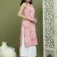 Women's Printed Rayon Kurtas ( JOK 1585 Pink )