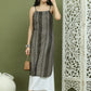 Foil Printed Rayon Kurtas for Women ( JOK 1586 Black )