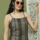 Foil Printed Rayon Kurtas for Women ( JOK 1586 Black )