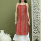 Foil Printed Rayon Kurtas for Women ( JOK 1586 Red )