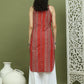 Foil Printed Rayon Kurtas for Women ( JOK 1586 Red )