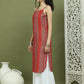 Foil Printed Rayon Kurtas for Women ( JOK 1586 Red )