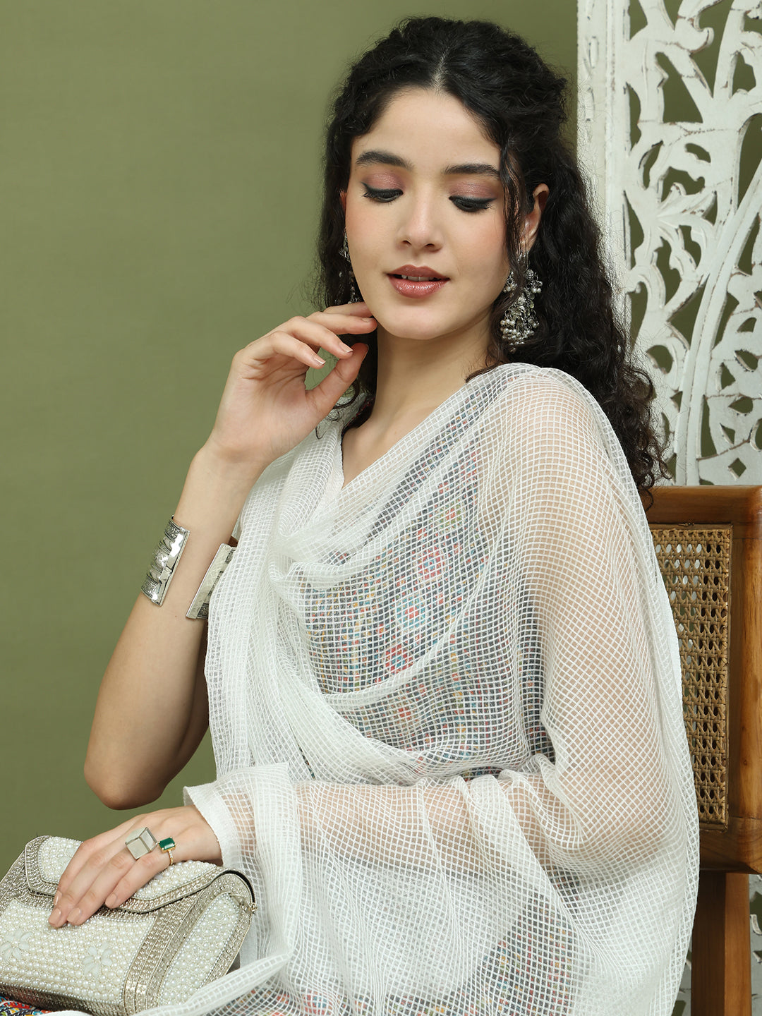 Foil Printed Rayon Kurta Palazzos With Dupatta ( JOKPL 2137W D31W 1574 Navy )