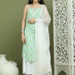 Floral Printed Rayon Kurta Palazzos with Dupatta ( JOKPL 2137W D31W 1578 Green )