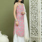 Floral Printed Rayon Kurta Palazzos with Dupatta ( JOKPL 2137W D31W 1578 Pink )