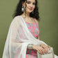 Floral Printed Rayon Kurta Palazzos with Dupatta ( JOKPL 2137W D31W 1578 Pink )