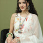 Printed Rayon Kurta Palazzo & Dupatta ( JOKPL 2137W D31W 1580 White )