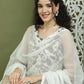 Foil Printed flared kurta pallazos With Dupatta ( JOKPL 2137W D31W 1581 Brown )