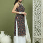 Floral Printed Rayon Kurta Palazzo Set ( JOKPL 2137W D31W 1584 Black )