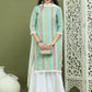 Lace Work, Woven Design straight Kurta Palazzo Dupatta Set ( JOKPL 2137W D31W 1589 Green )