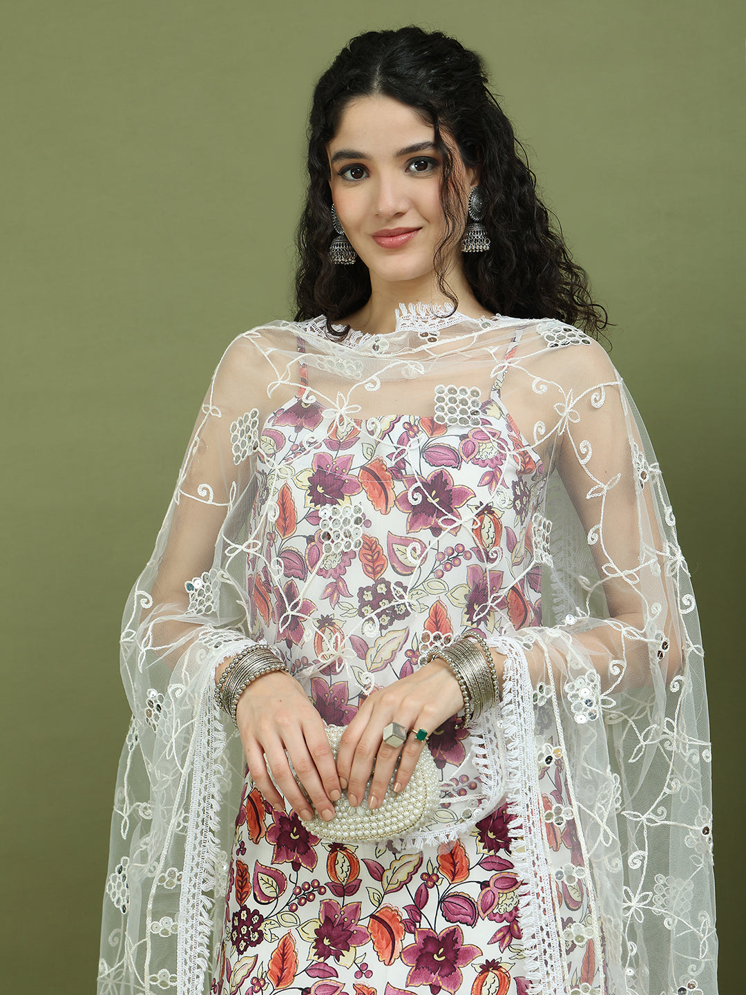 Foil Printed Rayon Kurta Palazzos With Dupatta ( JOKPL 2137W D67W 1573 Purple )