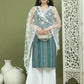 Foil Printed Rayon Kurta Palazzos & Dupatta for Women ( JOKPL 2137W D67W 1575 Blue )