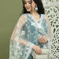 Foil Printed Rayon Kurta Palazzos & Dupatta for Women ( JOKPL 2137W D67W 1575 Blue )