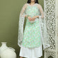 Floral Printed Rayon Kurta Palazzos with Dupatta ( JOKPL 2137W D67W 1578 Green )