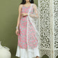Floral Printed Rayon Kurta Palazzos with Dupatta ( JOKPL 2137W D67W 1578 Pink )