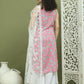 Floral Printed Rayon Kurta Palazzos with Dupatta ( JOKPL 2137W D67W 1578 Pink )