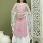 Floral Printed Rayon Kurta Palazzos with Dupatta ( JOKPL 2137W D67W 1578 Pink )