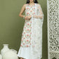 Printed Rayon Kurta Palazzo & Dupatta ( JOKPL 2137W D67W 1580 Ivory )