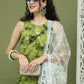 Printed Rayon Kurta Palazzo & Dupatta ( JOKPL 2137W D67W 1580 Olive )