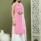 Printed Rayon Kurta Palazzo & Dupatta ( JOKPL 2137W D67W 1580 Pink )