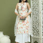 Printed Rayon Kurta Palazzo & Dupatta ( JOKPL 2137W D67W 1580 White )
